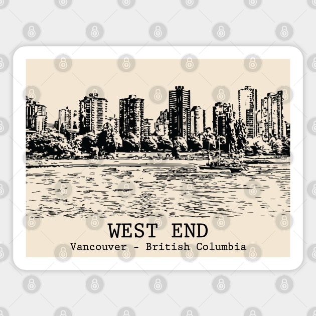 West End Vancouver - British Columbia Magnet by Lakeric